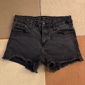 JUST BLACK Washed Black Denim Jorts size 27